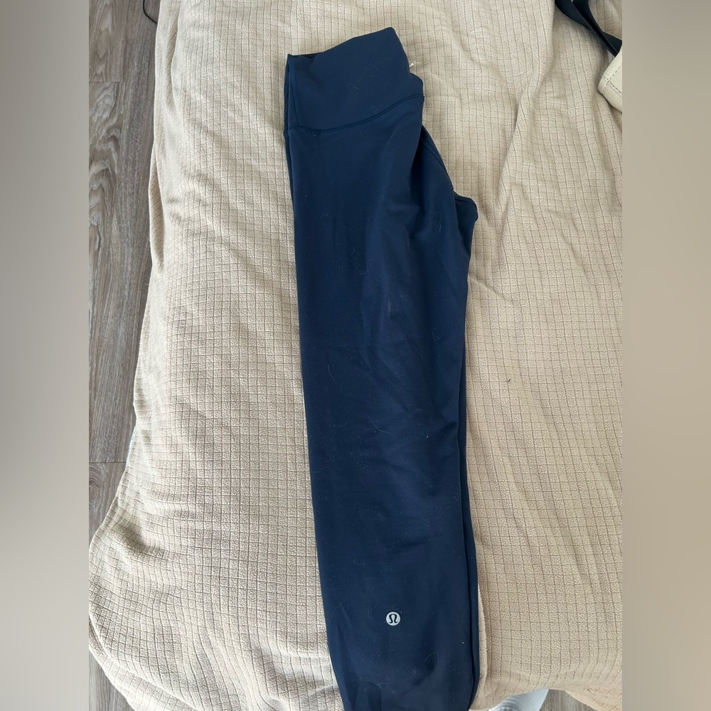 Lululemon Navy Blue Leggings 23 inch Wunder Train